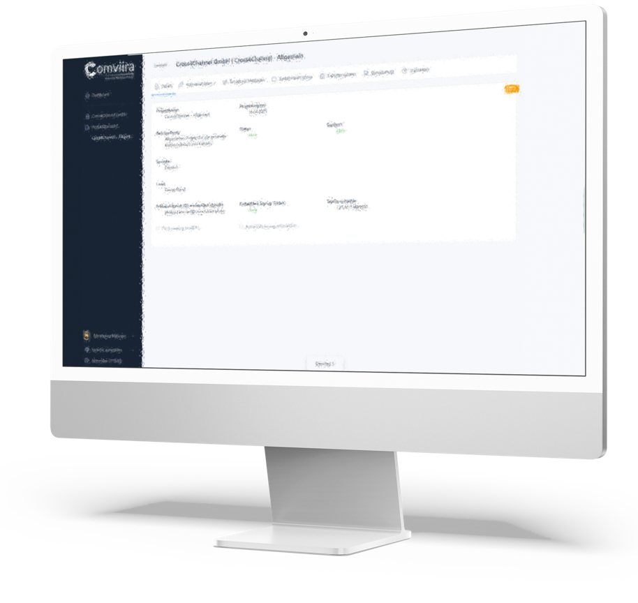 Comviira Dashboard für Broadcast-Messages