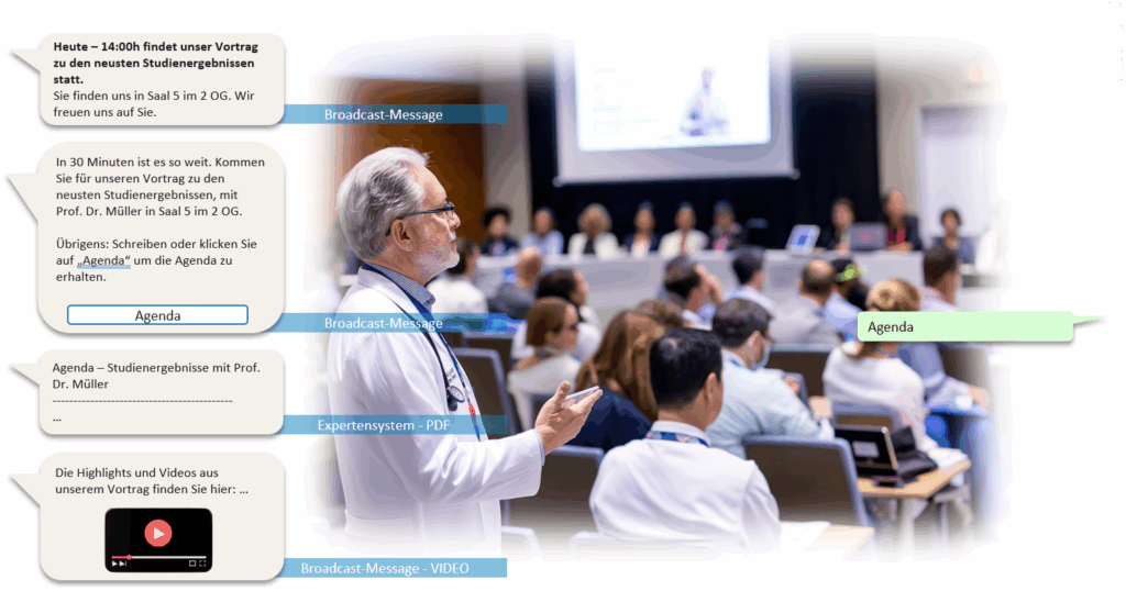 HCP Kongress, Broadcast & Informationen WhatsApp Comviira